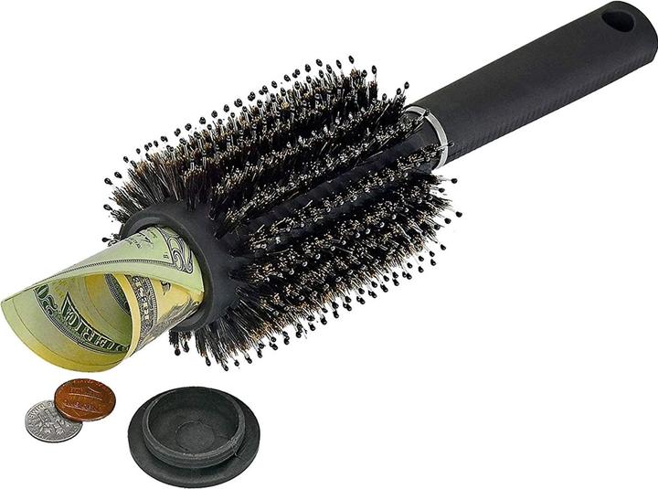 Image du produit Seagate Brosse à cheveux avec cachette secrète, 7,5 x 23 cm, noir
