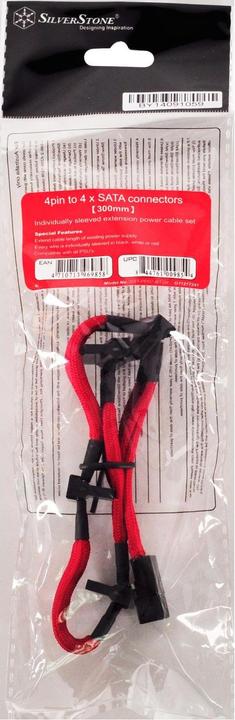 Image du produit Silverstone Extension ATX 4-4 (SATA) Pin rouge