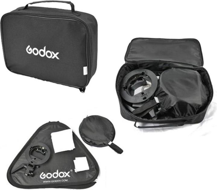 Godox Kit Type-S Blitzadapter (Bowens) mit Softbox 60X60cm und Wabengitter (Softbox)