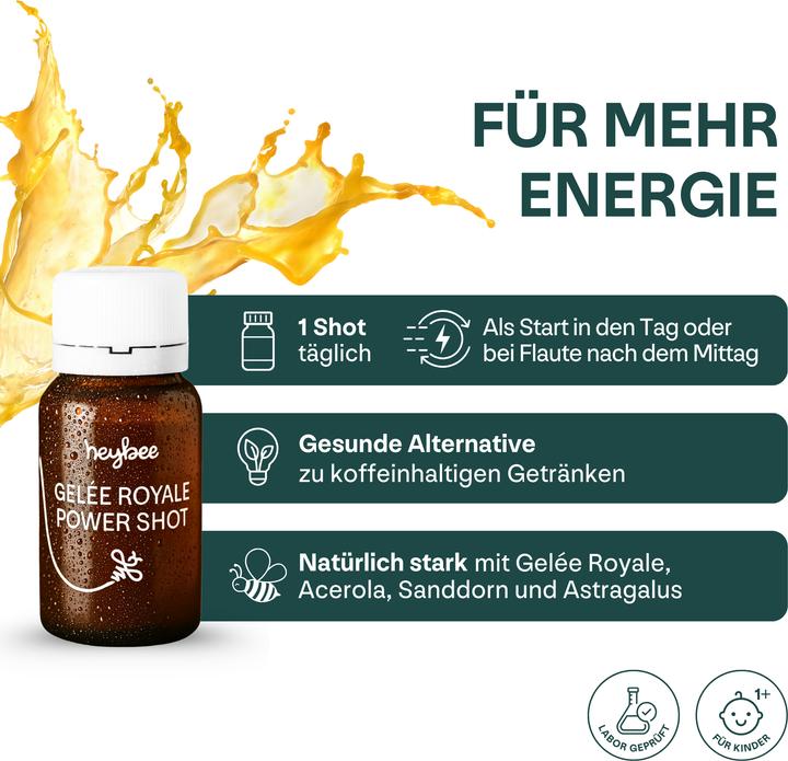 Produktbild Heybee Gelee Royale Power Shot (10 Stück, Ampulle, 224 g)