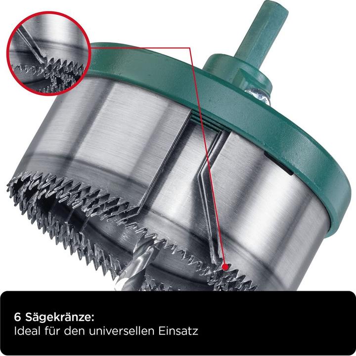 Actual product image kwb Hole saw 4681/depth 32/ 6 Kr (46 mm, 60 mm, 68 mm, 74 mm, 81 mm)