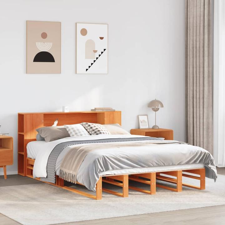 Image du produit vidaXL Bett mit Regal (140 x 200 cm)