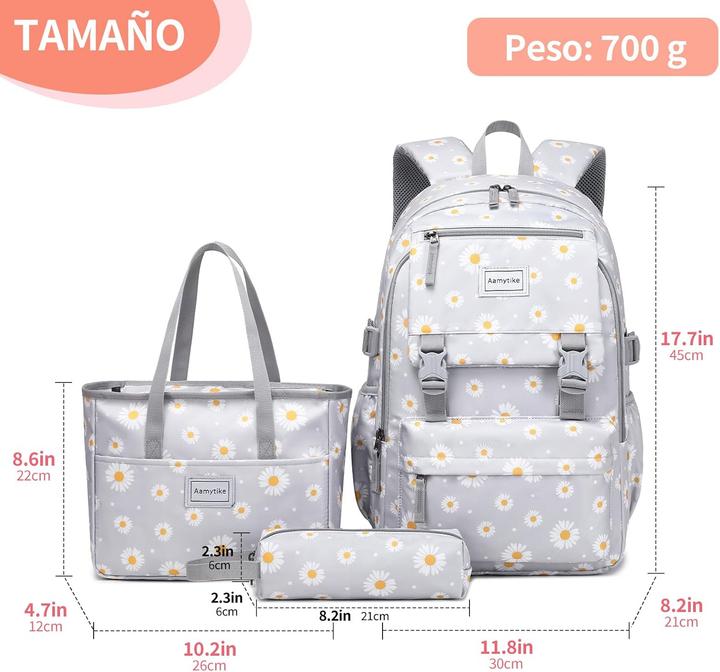 Actual product image Aamytike Schulrucksack-Set mit Lunchpaket