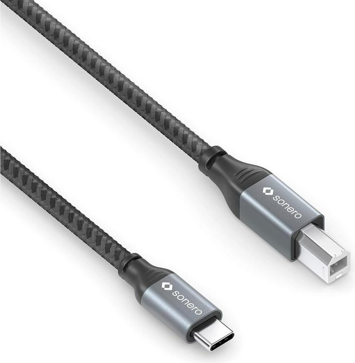 Actual product image Sonero USB C - USB B (1 m, USB 2.0, 10 W)