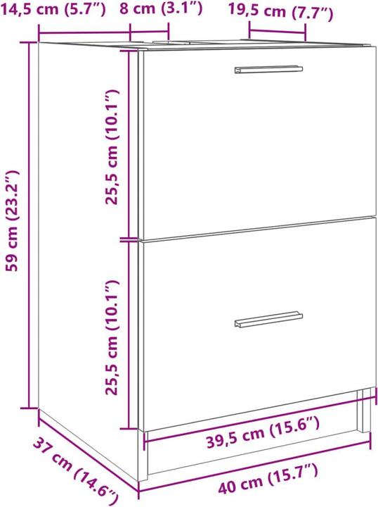 Actual product image VidaXL Vanity unit (40 x 37 x 59 cm)