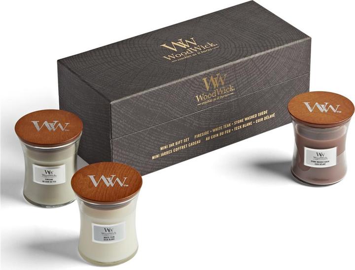 WoodWick Giftset 3 Mini Jar Woody (85 g)