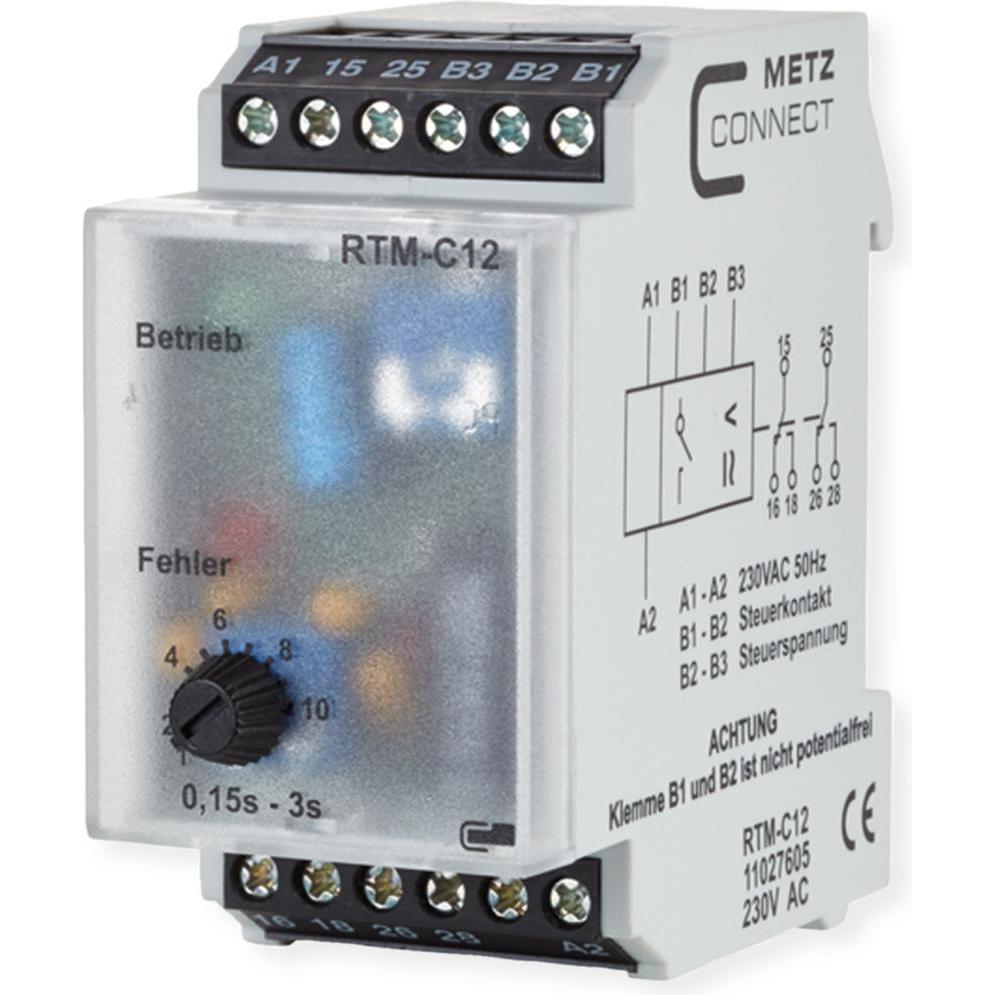 Metz Connect 11027605 RTM-C12 Relè a tempo 230 V/AC 1 pz. 2 contatto CO, Relais
