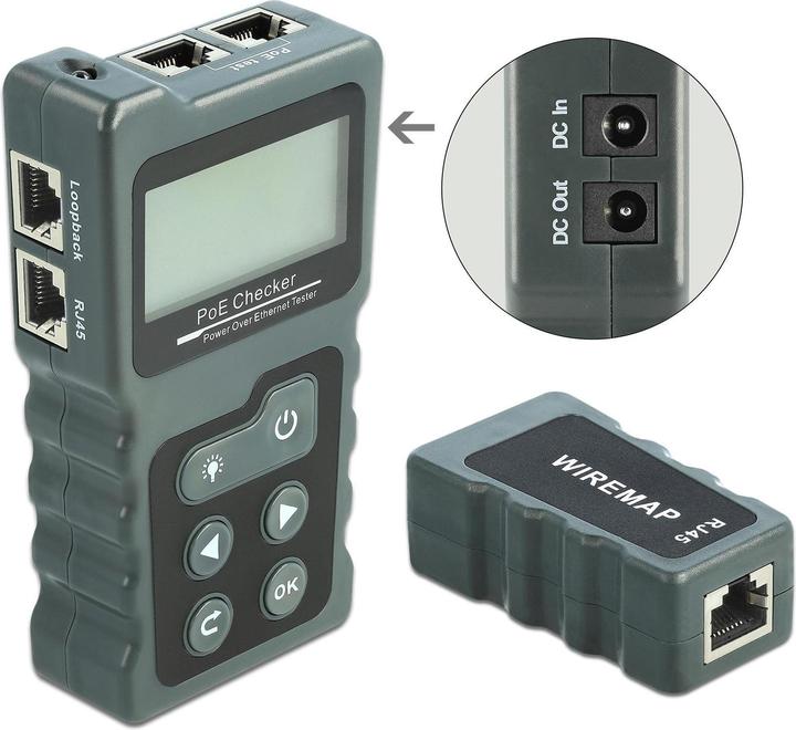 Image du produit Delock Testeur de réseau RJ45 et PoE