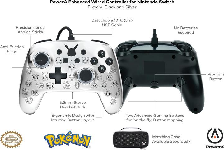 Produktbild PowerA Enhanced Wired Switch Controller 25th Pokémon (Switch)