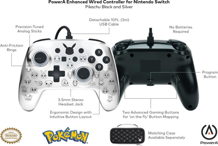 Produktbild PowerA Enhanced Wired Switch Controller 25th Pokémon (Switch)