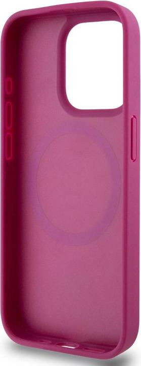 Actual product image DKNY DKHMP15XPSHRPSP iPhone 15 Pro Max 6.7" różowy/pink hardcase Leather Monogram Pattern Metal Logo (Apple iPhone 15 Pro Max)