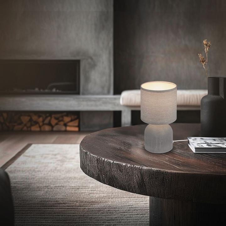 Actual product image Briloner INO ceramic table lamp, grey, excl. 1x E14 max. 10W (E14)