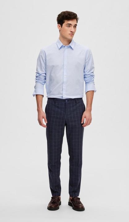 Actual product image Selected Checked linen trousers (44)