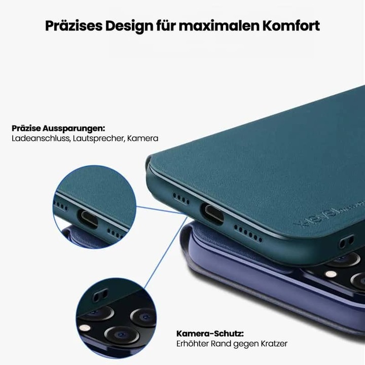 Produktbild X-Level Samsung Galaxy S8 Plus - FIBColor Flip Etui, Kunstleder, 360° Rundumschutz, Pink (Samsung Galaxy S8+)