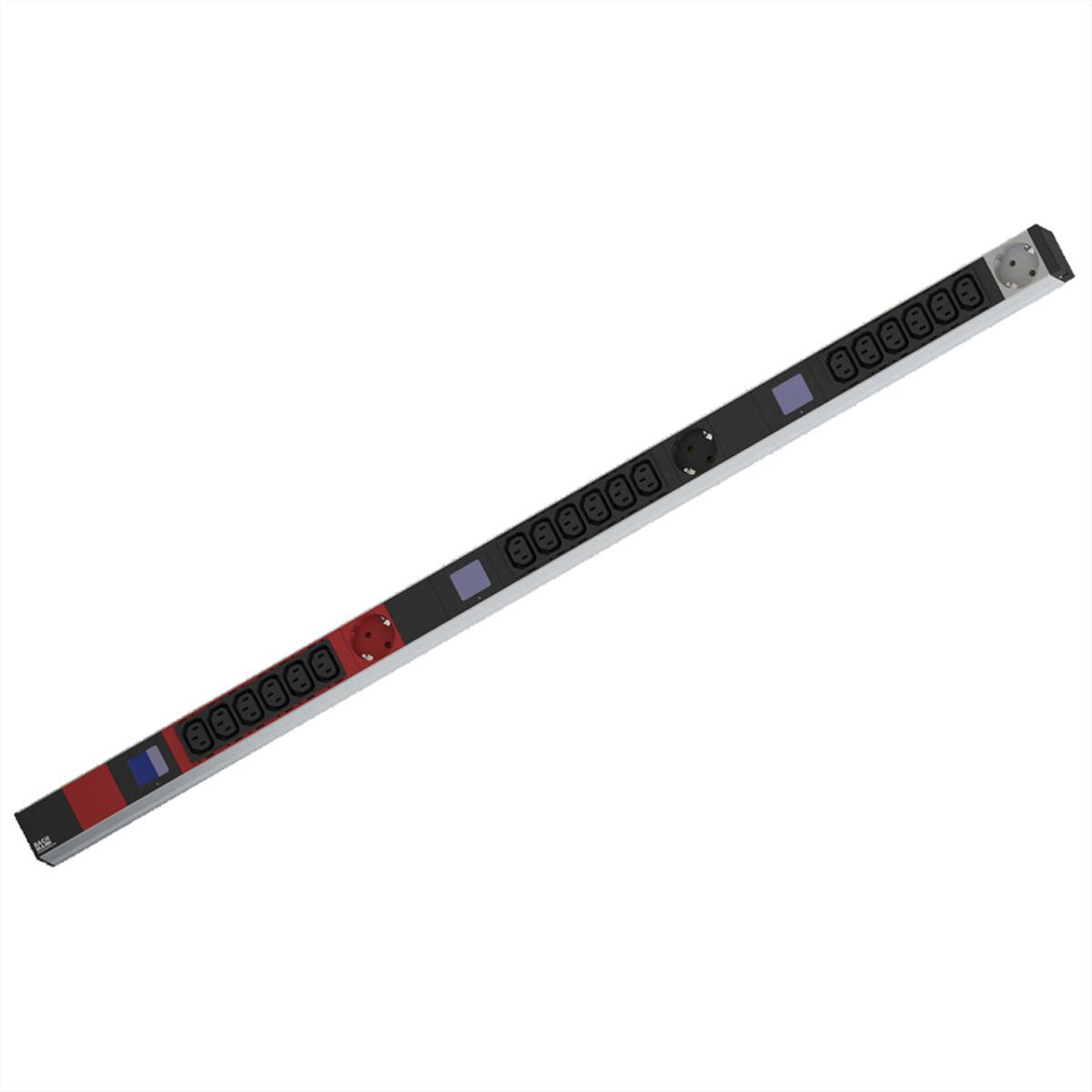 Thumbnail - Bachmann BN0500 48,26cm 19Zoll PDU 1HE 18xC13 3x Schutzkontakt Leistungsmessung Anschluss CEE 3x 16A, USV Zubehör
