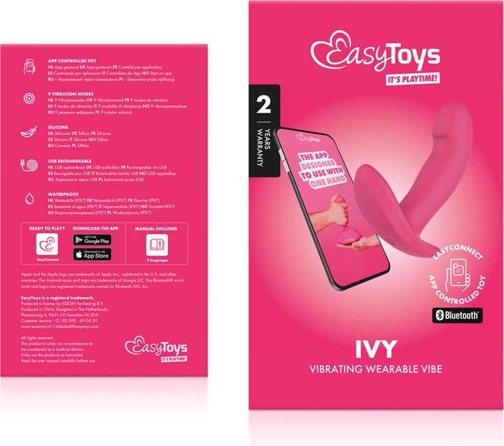 Immagine prodotto Easytoys EasyConnect - Vibratore indossabile controllato tramite app
