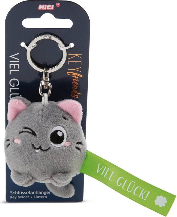 Actual product image Magni NICI Schlüsselanhänger Katze Viel Glück! grün 5cm