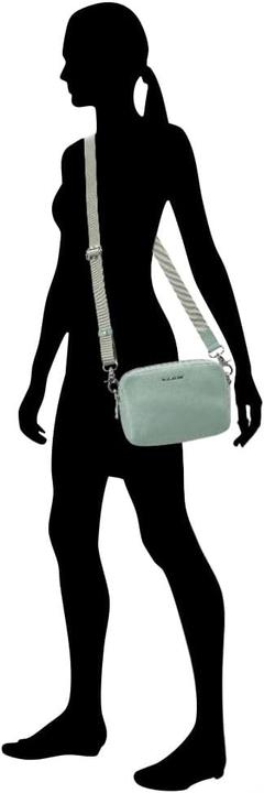 Actual product image Mandarina Duck Mellow Leren Small Square Medium Shoulder Strap with Adjustable Belt and Double Zipper Compartment