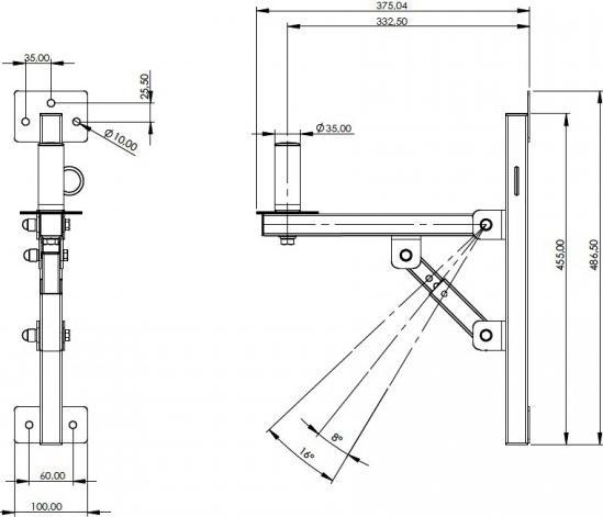 Produktbild Quik Lok SB/781 Coppia di supporti a muro per casse (Wandmontage, Neigbar)