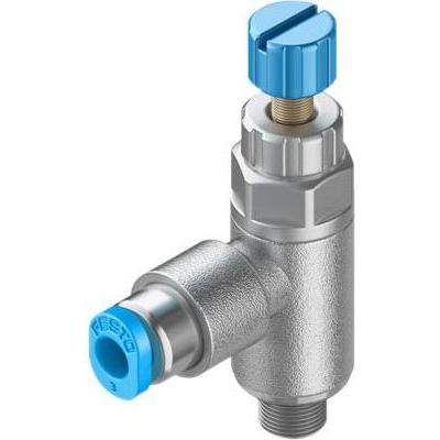 Festo, Valvola, Valvola a farfalla, vite zigrinata, M5 / QS-3, 20kPa... 1MPa, 100L/min