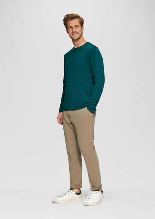 Image du produit S.Oliver Strickpullover Strickpullover mit Flammgarnstruktur und Rollsaum-Details (S)