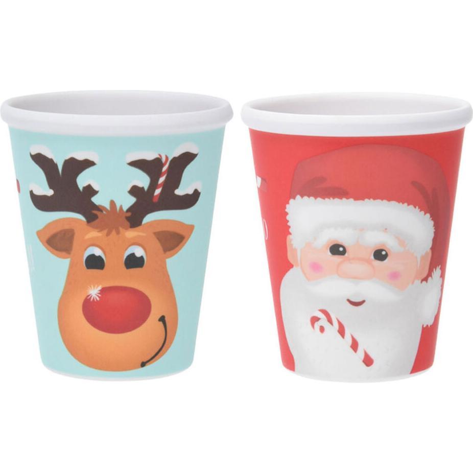 Thumbnail - Einweggeschirr, Weihnachtsbecher Melamin, 250ml