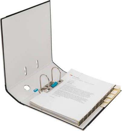 Productafbeelding Elba Map slim PP papier, rugbreedte: 80 mm, zwart DIN A4, buitenkaft PP (A4, 80 mm, 1 Stuk)