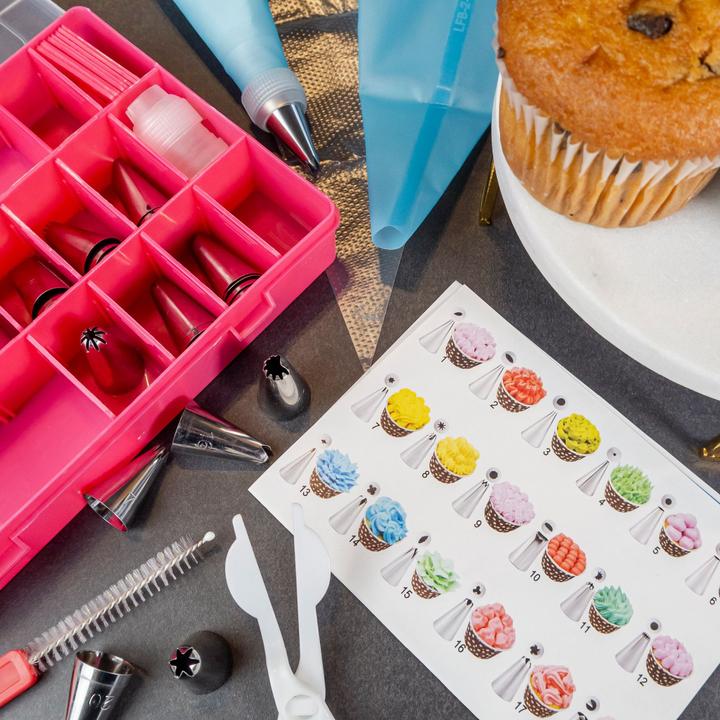 Image du produit Intirilife 52-teiliges Spritztüllen Set mit Aufbewahrungsbox (Poche à douille)