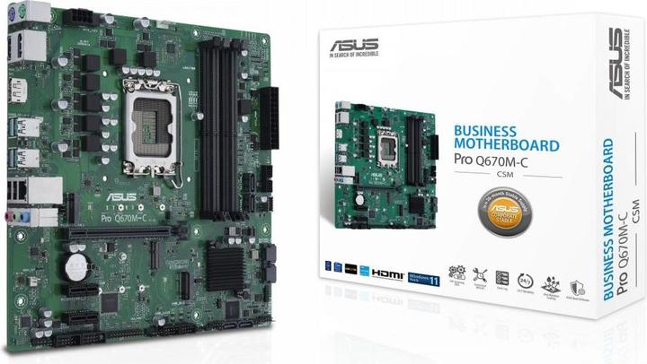Produktbild ASUS PRO Q670M-C-CSM (LGA 1700, Intel Q670, mATX)
