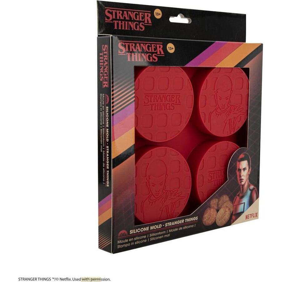 Cinereplicas Stranger Things Waffel Silikonform Eleven, Teglia + Stampi da forno