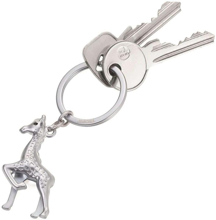 Actual product image Troika Keyring Gisela Giraffe Grey matt
