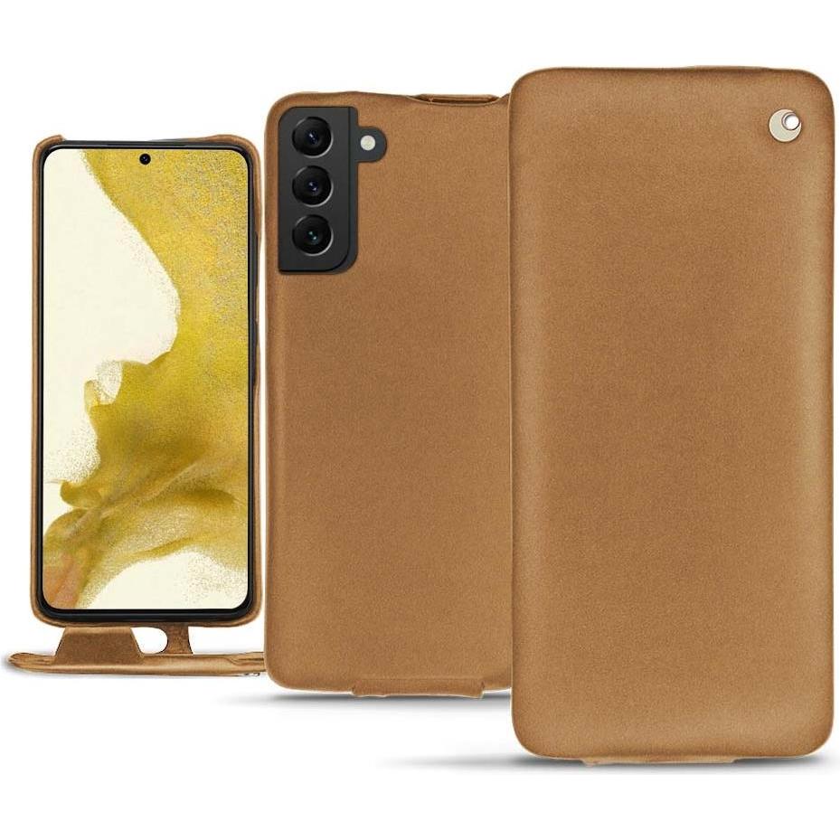 Noreve Lederschutzhülle vertikal (Samsung Galaxy S22), Smartphone Hülle, Beige