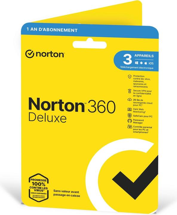 Produktbild Norton 360 Deluxe Sleeve, 3 Device, 1 Jahr (3 User, 12 Monate)