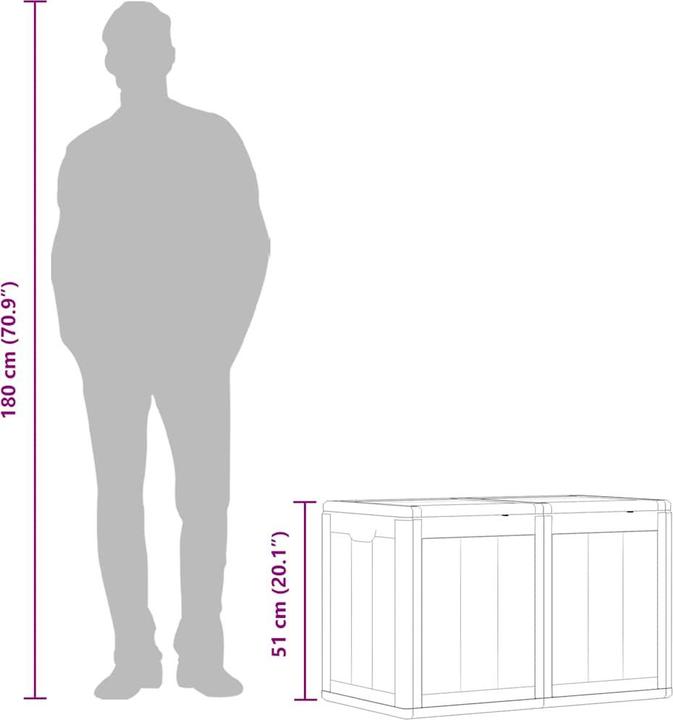 Actual product image vidaXL Garten-Aufbewahrungsbox