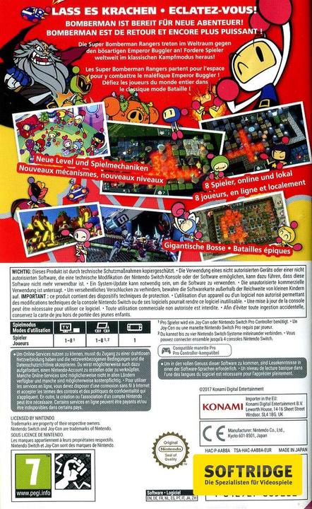 Image du produit Konami Super Bomberman R (Switch, EN, DE)