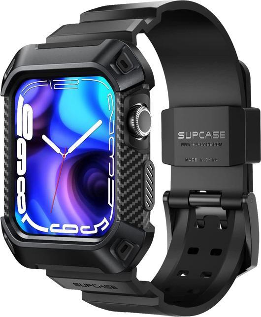Actual product image Supcase UNICORN BEETLE PRO & TEMPERED GLASS Apple Watch 4 / 5 / 6 / 7 / 8 / SE (44 / 45MM) BLACK