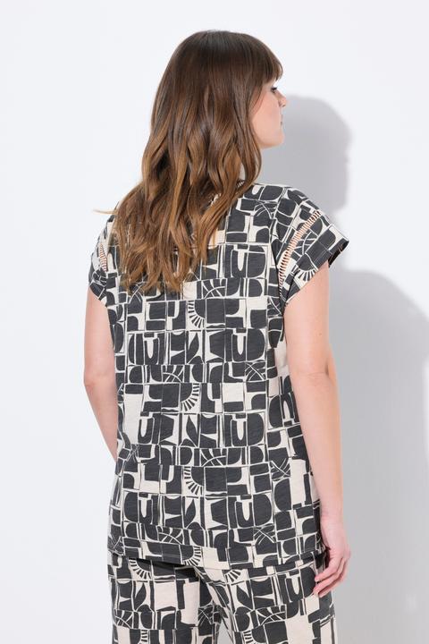 Produktbild Ulla Popken T-Shirt, Sonnen, V-Ausschnitt, Halbarm (42, 44)
