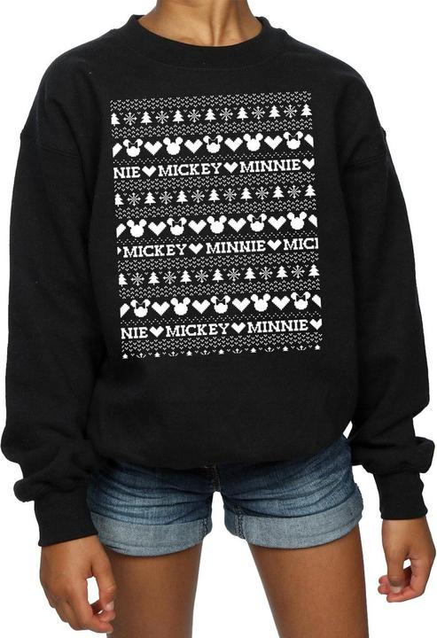 Produktbild Disney Mickey And Minnie Christmas Fair Isle Sweatshirt Mädchen (116)