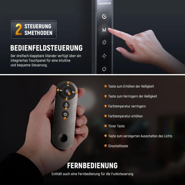 Actual product image Neewer Ringlicht R18 LED-Leuchte mit Tischhalterung (Ring light)