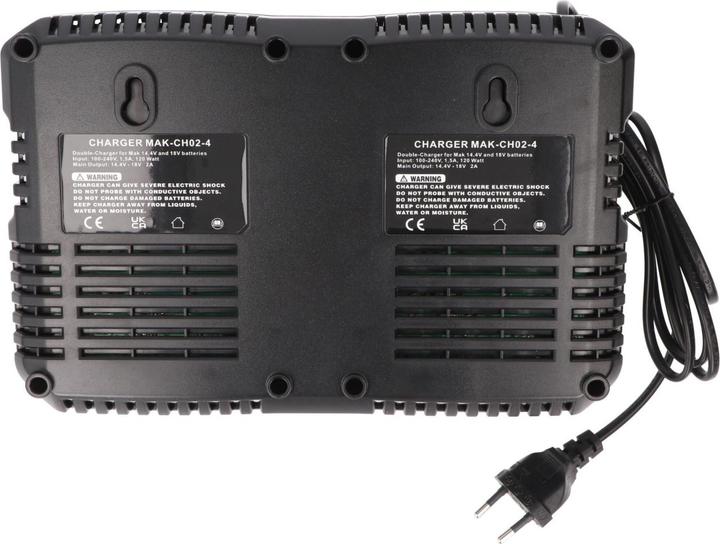 Actual product image AccuCell Powerset bestehend aus 2x BL18500 Akku und 2fach Schnellladegerät für Makita 14.4V, 18V (18 V)