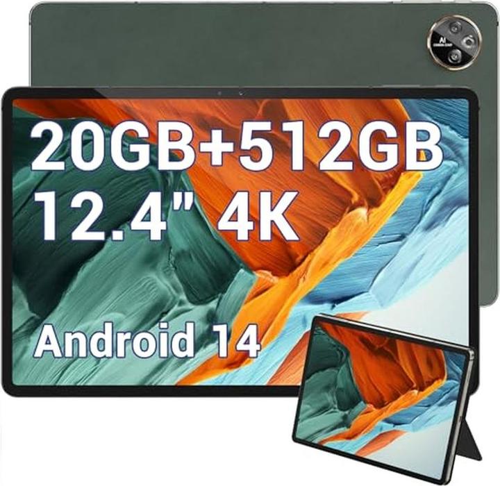 Produktbild Doogee Android 14 Tablet mit 4K-Display, Helio G99, 20 GB RAM, 512 GB Speicher, 10800 mAh Akku (12.40", 512 GB)
