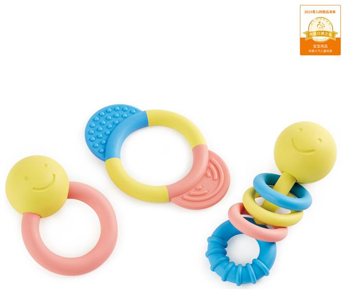 Actual product image Hape Rattle and teething ring set