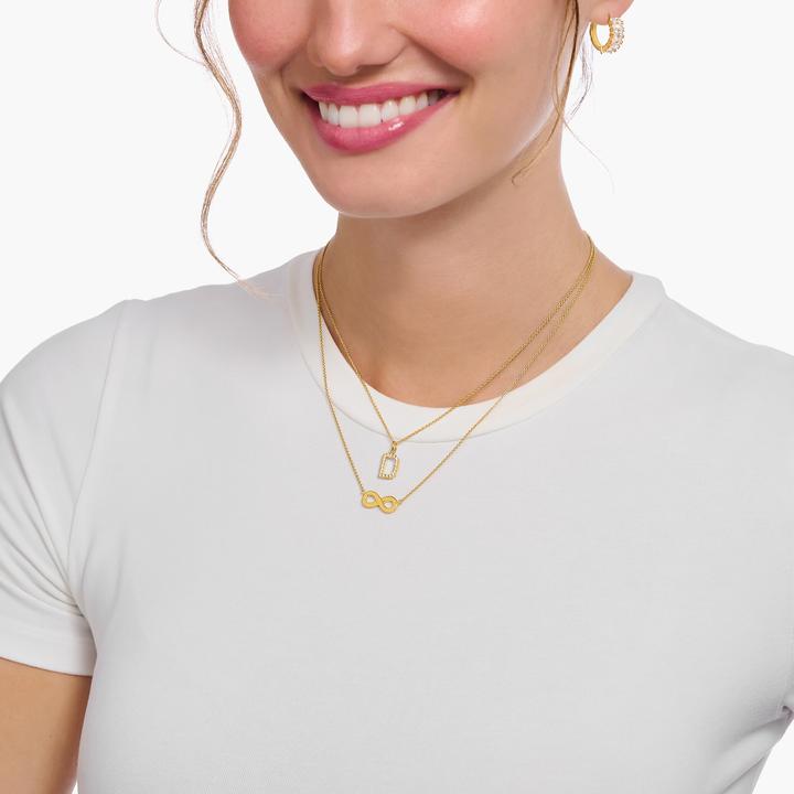 Image du produit Thomas Sabo Chaîne avec pendentif lettre Q doré (Or jaune 750 plaqué or, Argent sterling 925, 38 - 45 cm)