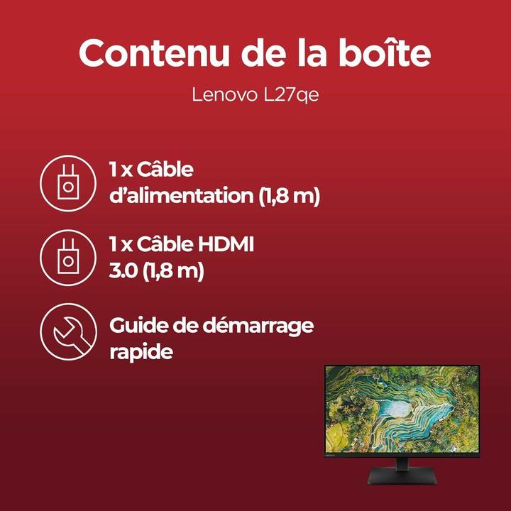 Produktbild Lenovo L27qe (2560 x 1440 Pixel, 27")