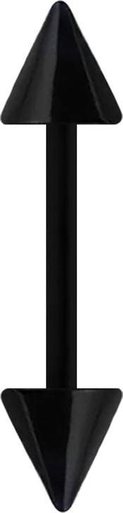 Immagine prodotto Star Piercing Micro Banana nero con due coni (senza ottone, Materiale sintetico)