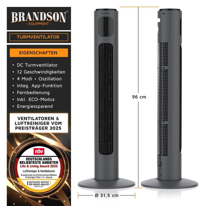 Produktbild Brandson Turmventilator (52 dB)