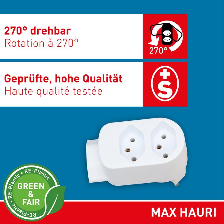 Actual product image Max Hauri Abzweigstecker (Type 13, 3x)