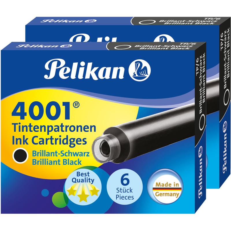 Thumbnail - Pelikan, Ersatzpatrone, Tinte 4001 (Füllertinte, Schwarz)