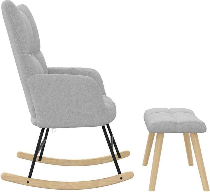 Actual product image vidaXL Schaukelstuhl mit Fusshocker