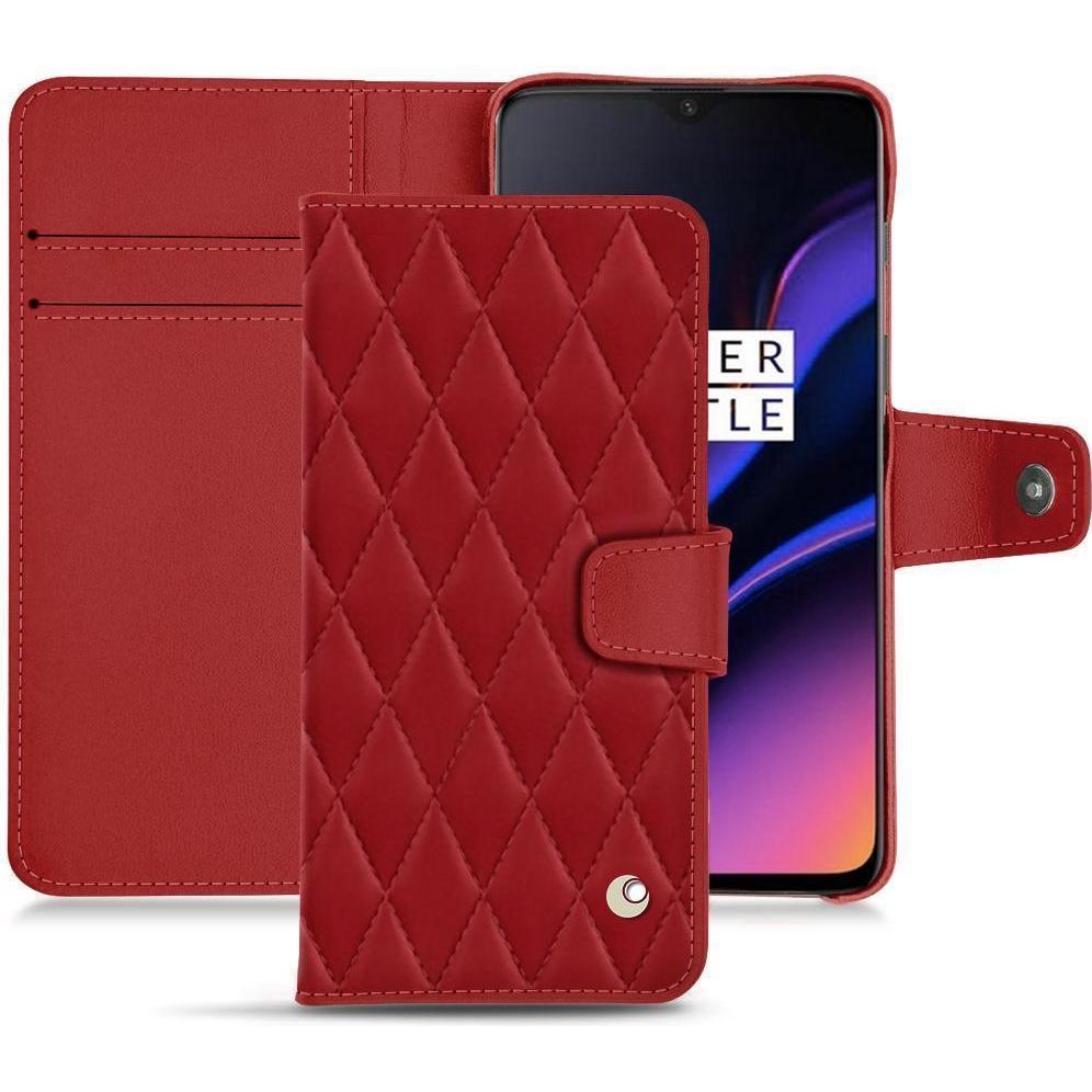 Thumbnail - Noreve Lederschutzhülle Wallet (OnePlus 6T), Smartphone Hülle, Rot